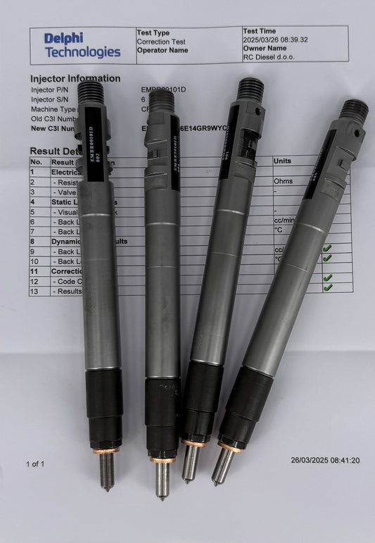 ⚒ POPRAVLJEN injektor DELPHI R00101D 9686191080 R00101DP EMBR00101D PSA 2.0.👌 Primerno za avto Peugeot Citroen Ford. Naroči ali se odloči za popravilo šob +386 51 328 088. (Komplet x 4 kosa).