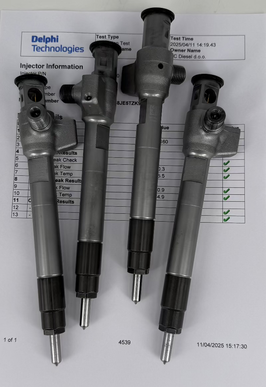 🔧 OBNOVLJEN KOMPLET dizelskih šob DELPHI 28319895 28602948 28388960 28609948 9674984080 za 🚙 Peugeot Citroen Ford. Pregled, testiranje, popravilo dizelskih šob.