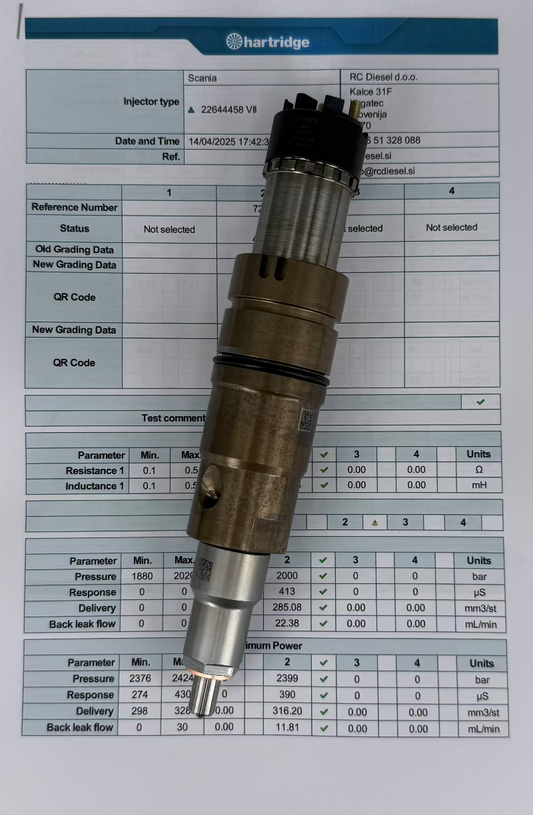 🔧 POPRAVLJEN injektor 2264458, 2232306 SCANIA XPI (KOMPLET x 6 kos). Vzdrževanje injektorjev test/ popravilo za 🚚 tovorna vozila. Pokliči +38651328088.