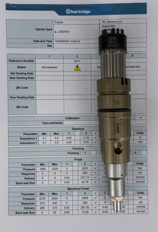 🔧 OBNOVLJENA dizelska šoba SCANIA XPI 2057401 / 574423 / 1933612 za 🚚 tovornjak. Motor CUMMINS. Testiranje in popravilo šob / črpalk. ✓ Naroči +386 51 328 088.