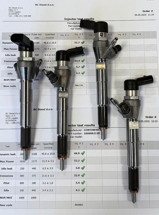 🔧 OBNOVLJENA šoba 166006212R 166006526R A2C59507596 H8201100113 VDO (KOMPLET x 4 kosa) 🚙 RENAULT NISSAN MERCEDES DACIA 1.5 DCI. Pregled šob/ črpalk 👉 +386 51 328088.