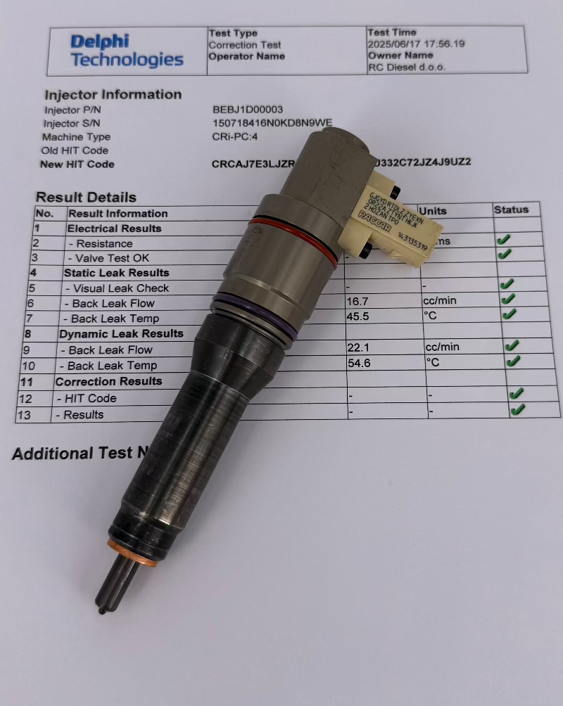 🔧 Obnovljen injektor BEBJ1D00003, BEBJ1D00002, BEBJ1D00001 (KOMPLET x 6 kos) 1871125R, 1871125A, 1925657R, 1925657A, 1952045, 1925657, 1871125, 1972591 SMART F2P za 🚚 DAF. KOMPLET x 6 kos.