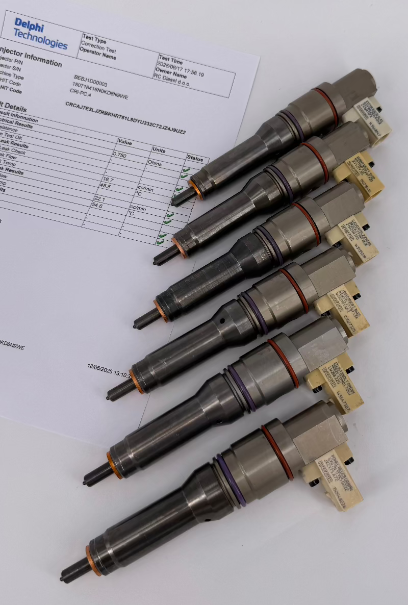 🔧 Obnovljen injektor BEBJ1D00003, BEBJ1D00002, BEBJ1D00001 (KOMPLET x 6 kos) 1871125R, 1871125A, 1925657R, 1925657A, 1952045, 1925657, 1871125, 1972591 SMART F2P za 🚚 DAF. KOMPLET x 6 kos.