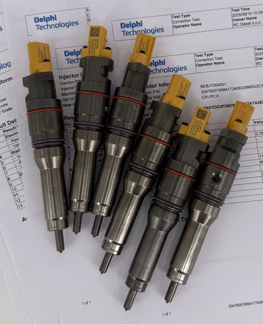 🔧 POPRAVLJEN injektor BEBJ1D04001/ HRE388/ 2047600/ 42055879 DAF EURO 6 DELPHI. KOMPLET x 6 kos. Vzdrževanje dizelskih injektorjev za osebna in tovorna vozila.