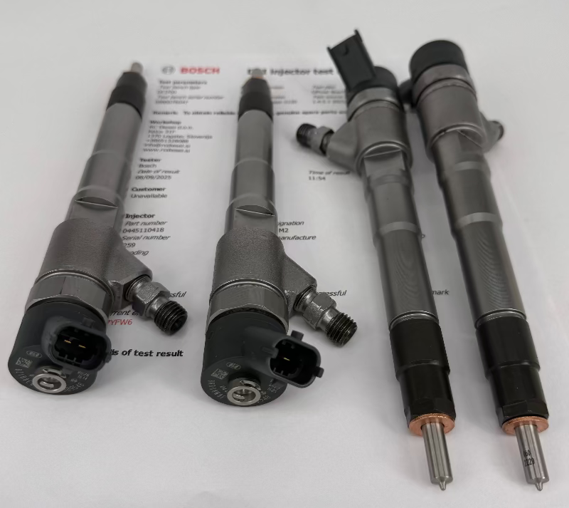 🔧 POPRAVLJEN dizelski injektor 0445110418, 0445110520, 0986435212, 504389548, 5801594342 BOSCH za 🚘 FIAT, IVECO. KOMPLET x 4 kosa. Pokliči +386 51 328088.