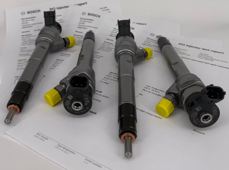 🔧 POPRAVLJEN 0445110654, 0445111019, 0445110653, G4D39K546AA, G4D39K546AB injektor (KOMPLET x 4 kosa) BOSCH za 🚘 Jaguar, Ford, Land Rover. Pokliči +386 51328088.