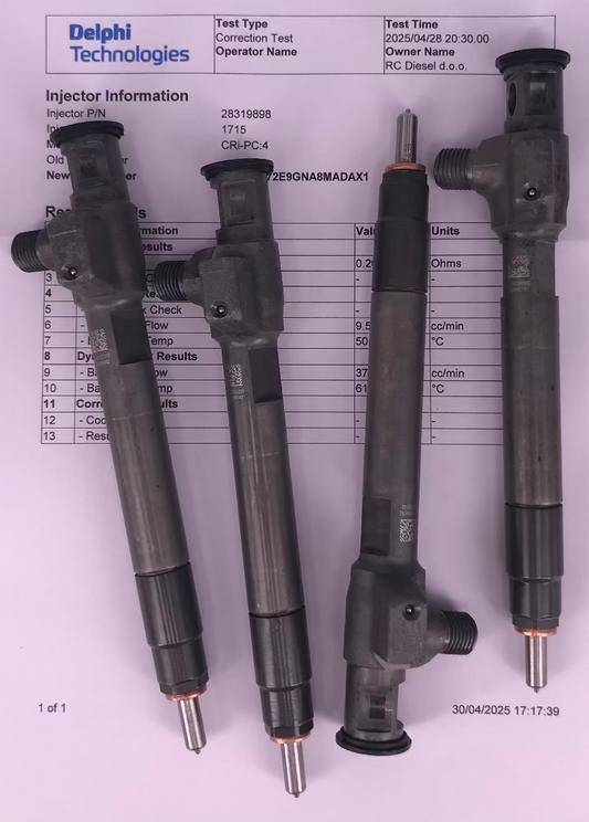 ⚒ OBNOVLJEN injektor DELPHI 28319898/ 28602949 za Ford Mondeo 2.0. KOMPLET x 4 kosa. Naroči 👉www.rcdiesel.si