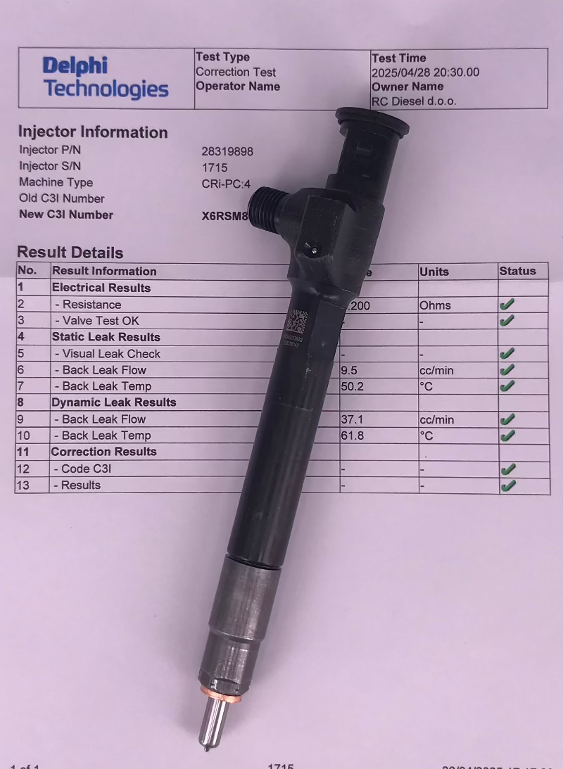 ⚒ POPRAVLJEN injektor 28319898, 28602949 DELPHI za 🚙 FORD 2.0. Odločite se za pravočasen pregled šob in črpalk ✔ +386 51 328 088.