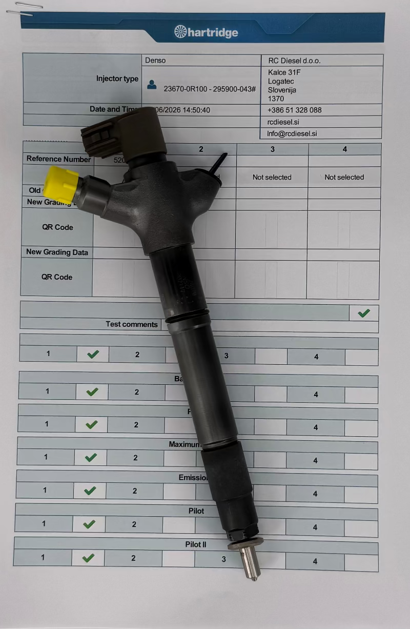🔧 Injektor DCRI200430/ 295900-0060/ 295900-043/ 236700R100/ 236700R101/ 23670-26070/ 23670-26071/ 23670-29115/ 23670-29116 DENSO 🚙 Toyota. POPRAVLJEN.
