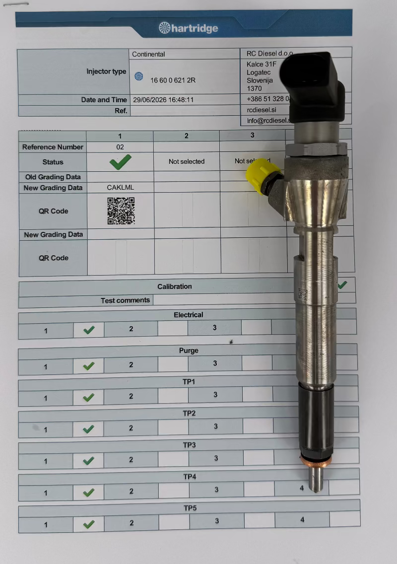 Injektor 166006526R, 166006212R, A2C53381618, 8201041272, 8201100113, 8201100113H, H82312 CONTINENTAL/ SCHAEFFLER POPRAVLJEN. 🚙 Dacia, Nissan, Renault. Naroči +386 51328088, info@rcdiesel.si.