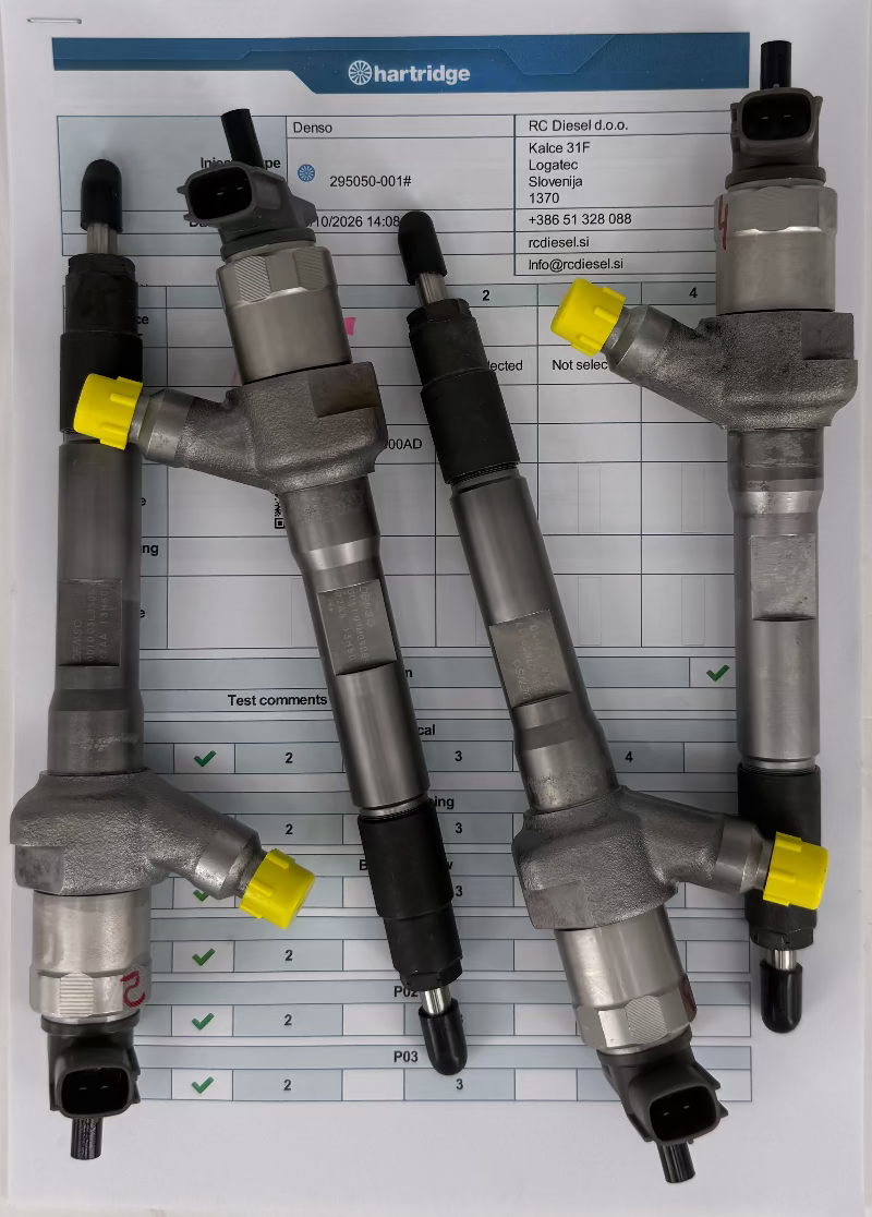 R2AA13H50, 293400-0010, 295050001, 2950500011, 2950500010, DCRI300010 DENSO injektor KOMPLET x 4 kosa popravljen za Mazda. Naroči +386 51 328088/ info@rcdiesel.si