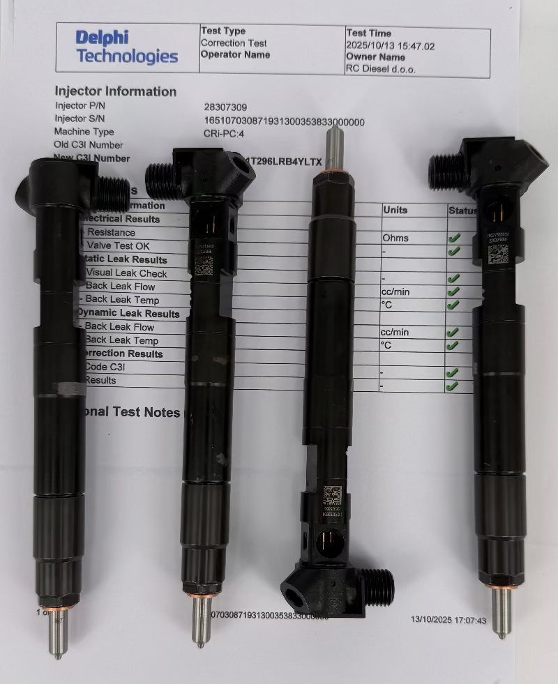 🔧 OBNOVLJENA vbrizgalna šoba 28307309, A6510703087, HRD350 DELPHI za 🚚 Mercedes-Benz Sprinter 2.1. Motor: OM651. KOMPLET x 4 kosa. Naroči pregled injektorjev +386 51328088.