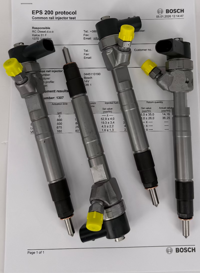 🔧 POPRAVLJEN 0445110190, 0445100189, 0445110108, 0445110107, 6110701487, 6110701687, 611070168706 BOSCH injektor (KOMPLET x 4 kosa) 🚐 MERCEDES SPRINTER.📱+38651328088.