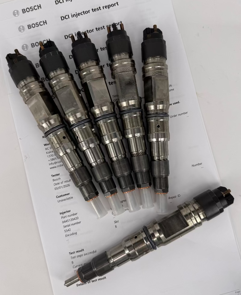🔧 POPRAVLJEN 0445120420, 0986435660, 51101006191, 51101009191 dizelski injektor BOSCH za 🚛 MAN (KOMPLET x 6 kos). Naroči pregled in popravilo 📱+386 51328088.
