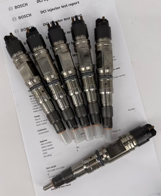🔧 POPRAVLJEN 0445120420, 0986435660, 51101006191, 51101009191 dizelski injektor BOSCH za 🚛 MAN (KOMPLET x 6 kos). Naroči pregled in popravilo 📱+386 51328088.