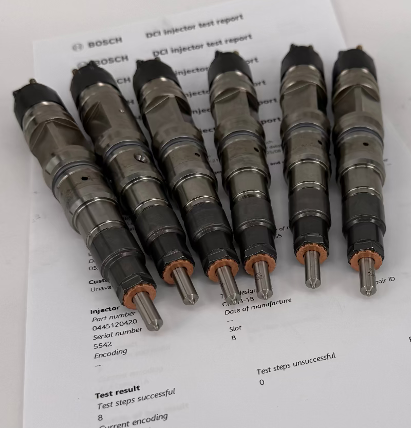 🔧 POPRAVLJEN 0445120420, 0986435660, 51101006191, 51101009191 dizelski injektor BOSCH za 🚛 MAN (KOMPLET x 6 kos). Naroči pregled in popravilo 📱+386 51328088.