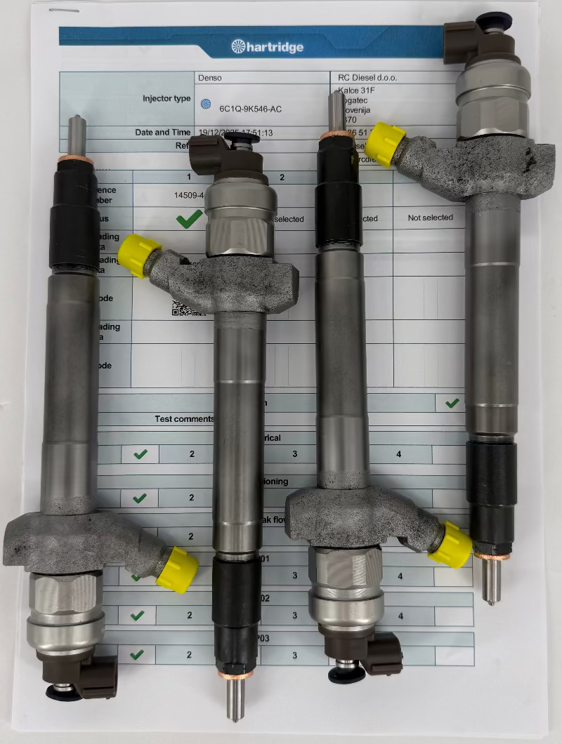 🔧 POPRAVLJEN DCRI105800, 6C1Q-9K546-AC, 6C1Q-9K546-AB, 0950005801, 095000580 DENSO injektor za 🚙 FORD, FIAT. (KOMPLET x 4 kosa). Naroči +386 51 328088.