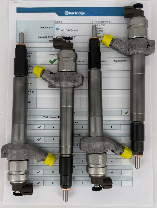 🔧 POPRAVLJEN DCRI105800, 6C1Q-9K546-AC, 6C1Q-9K546-AB, 0950005801, 095000580 DENSO injektor za 🚙 FORD, FIAT. (KOMPLET x 4 kosa). Naroči +386 51 328088.