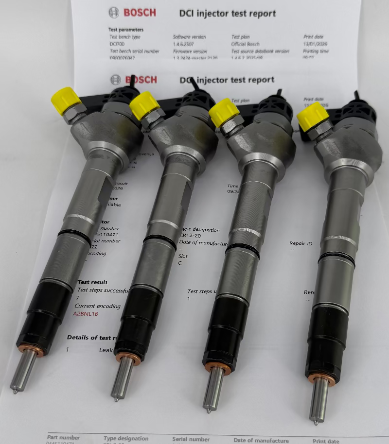 🔧 OBNOVLJEN 0445110470, 0445110471, 0986435257, 04L130277AE, 04L130277K injektor BOSCH (KOMPLET x 4 kosa) za 🚘 VW, AUDI, SEAT, SKODA 2.0. 📲 +386 51328088.