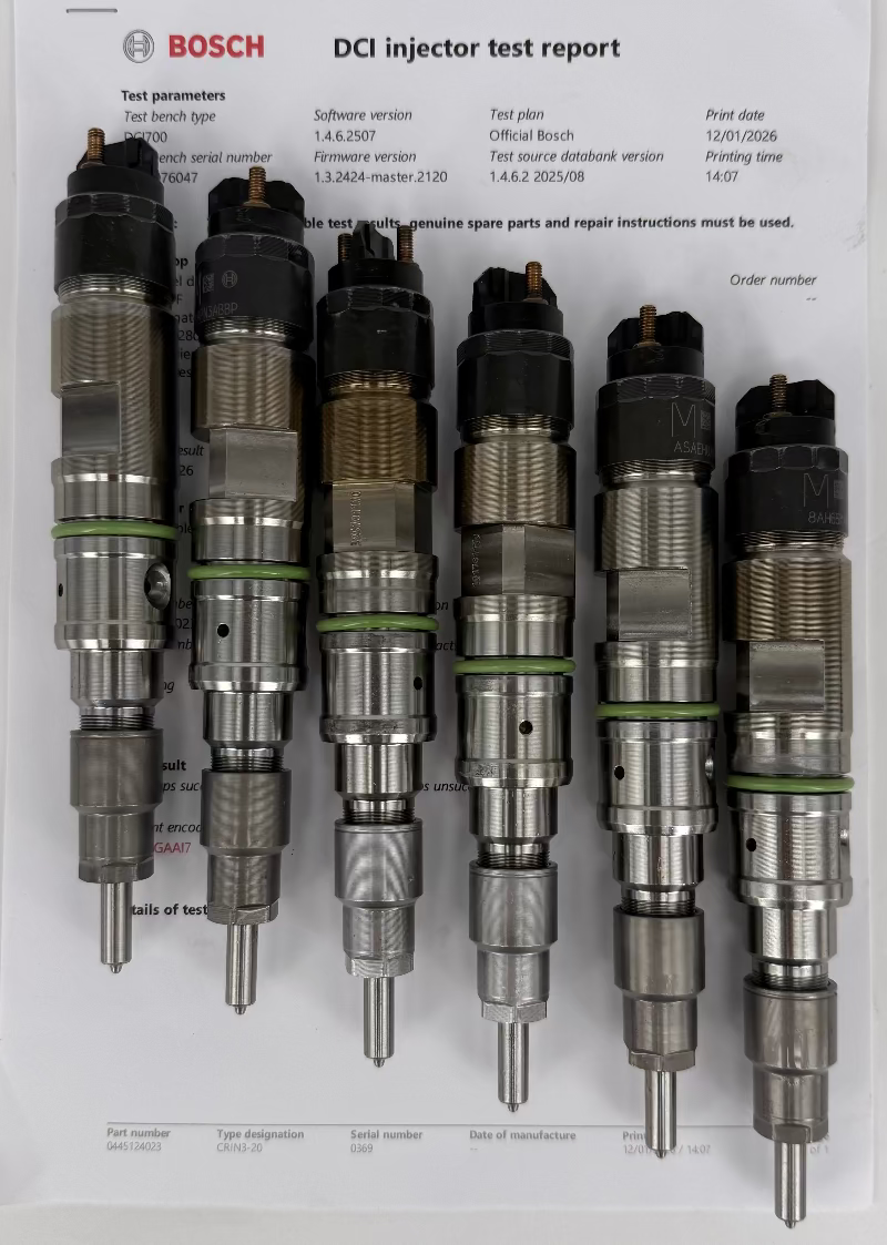 🔧 OBNOVLJEN 0445124023, 04511509 BOSCH injektor (KOMPLET x 6 kos.) CRIN3 za traktor 🚜 Motor Deutz. Naroči vzdrževanje injektorjev in črpalk +386 51 328 088.