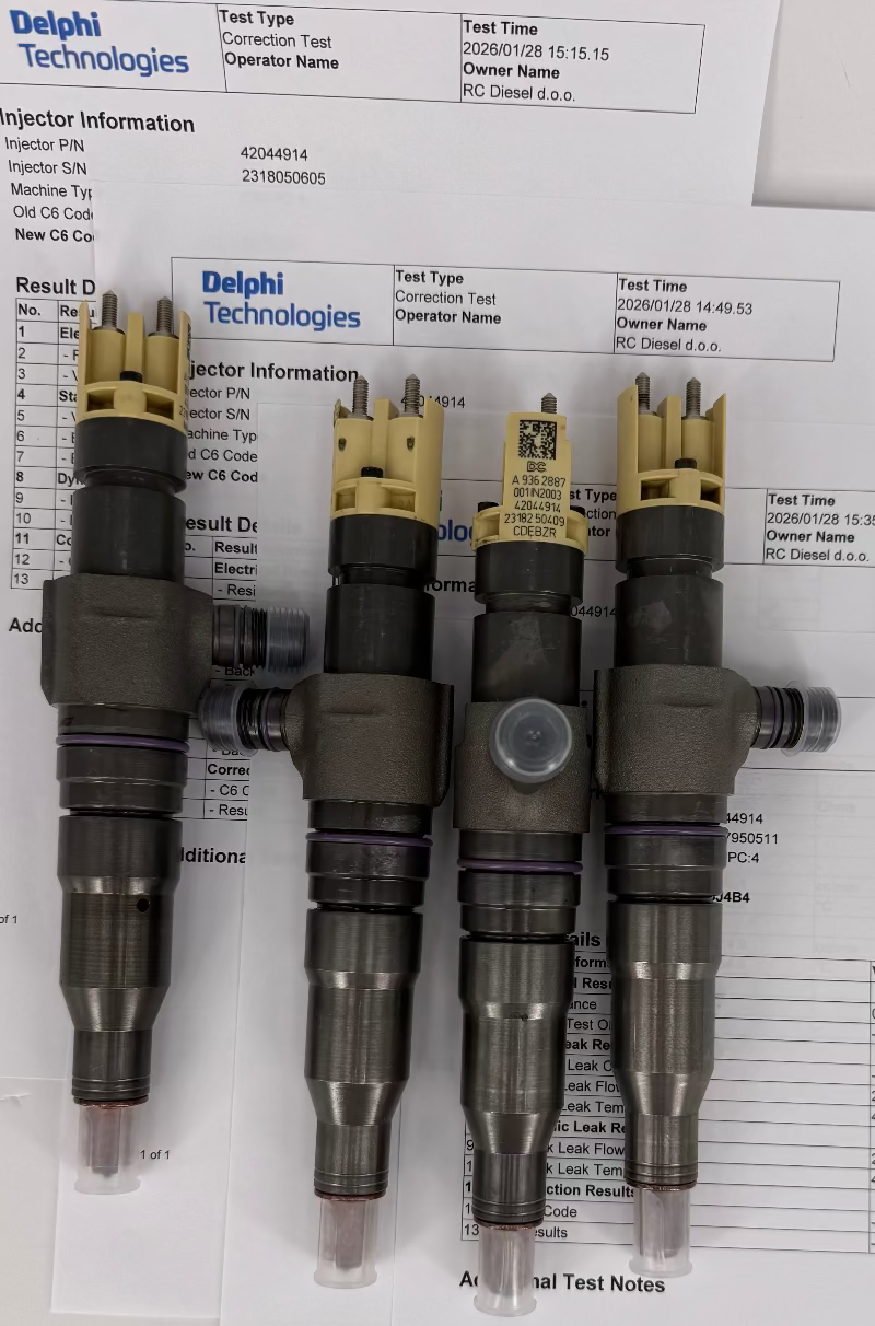 🔧 POPRAVLJEN A9362887, 42044914, BEBJ1C01002, BEBJ1C01001 DELPHI injektor (KOMPLET x 4 kosa) za 🚛 MERCEDES ATEGO. A9360702887, 9360702187, A9360702187. Naroči +386 51328088.