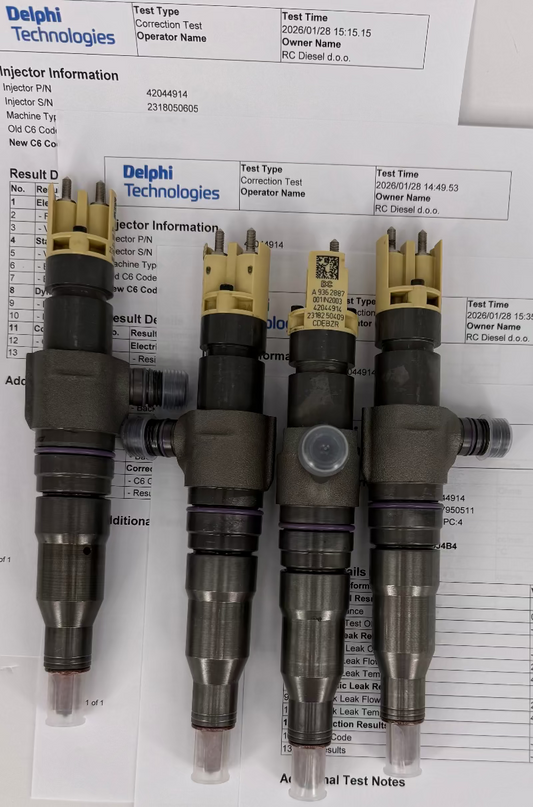 🔧 POPRAVLJEN A9362887, 42044914, BEBJ1C01002, BEBJ1C01001 DELPHI injektor (KOMPLET x 4 kosa) za 🚛 MERCEDES ATEGO. A9360702887, 9360702187, A9360702187. Naroči +386 51328088.