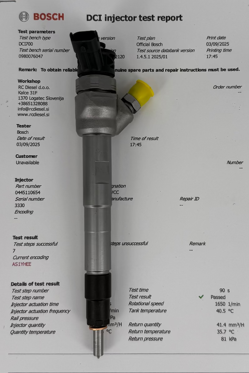 🔧 POPRAVLJENA 0445110654, 0445110653, 0445111019, LR073710, G4D39K546AA, AJ813375, 02AJ813375 šoba BOSCH za 🚙 Jaguar Land Rover. Pravočasen pregled je ključ do prihranka +38651328088.