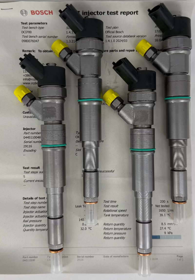 ⚒ Obnovljen 0445110048, 0445110040, 0986435094 BOSCH injektor (KOMPLET x 4 k.) za 🚘 BMW. Naroči pregled in popravilo šob +386 51328088 ali info@rcdiesel.si.