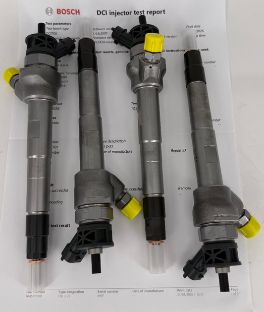 🔧 POPRAVLJEN 0445110701, 0445110700, 02AJ813376, LR082276 BOSCH injektor (KOMPLET x 4 k.) za 🚙 JAGUAR, TOYOTA, LAND ROVER. Naroči pregled/ popravilo injektorjev, črpalke +386 51 328088.