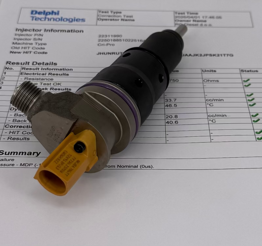 🔧 OBNOVLJEN 22311990, 85020357, HRE392, 7485020357, BEBJ1F10001, BEBJ1F10101, BEBJ1F10201 F2 Smart injektor DELPHI za 🚚 VOLVO truck. Vzdrževanje injektorjev +386 51328088.