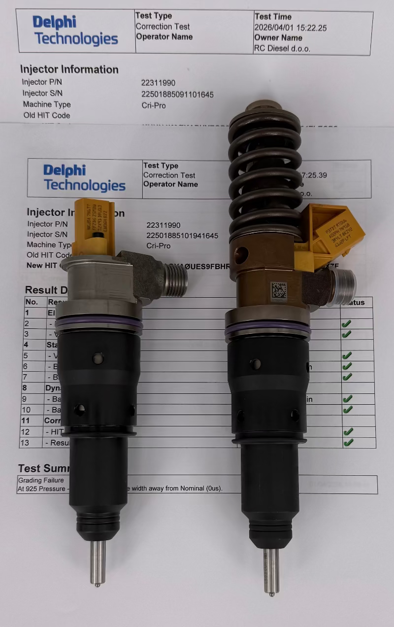🔧 OBNOVLJEN 22311990, 85020357/ 85020356, 22501885 DELPHI injektor Smart F2 (KOMPLET x 6 kos.) za 🚚 VOLVO. Naroči pregled in popravilo injektorjev/ črpalk +386 51 328088.