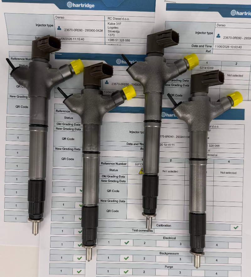 🔧 Injektor 236700R091, 236700R090, DCRI200420, 295900-005, 295900-017, 295900-036, 295900-008, 295900-039, 295900-042, 2367026060, 2367026061, 23670-29126, 23670-29125 DENSO popravljen KOMPLET x 4 kosa. 🚙 Toyota/ Lexus.